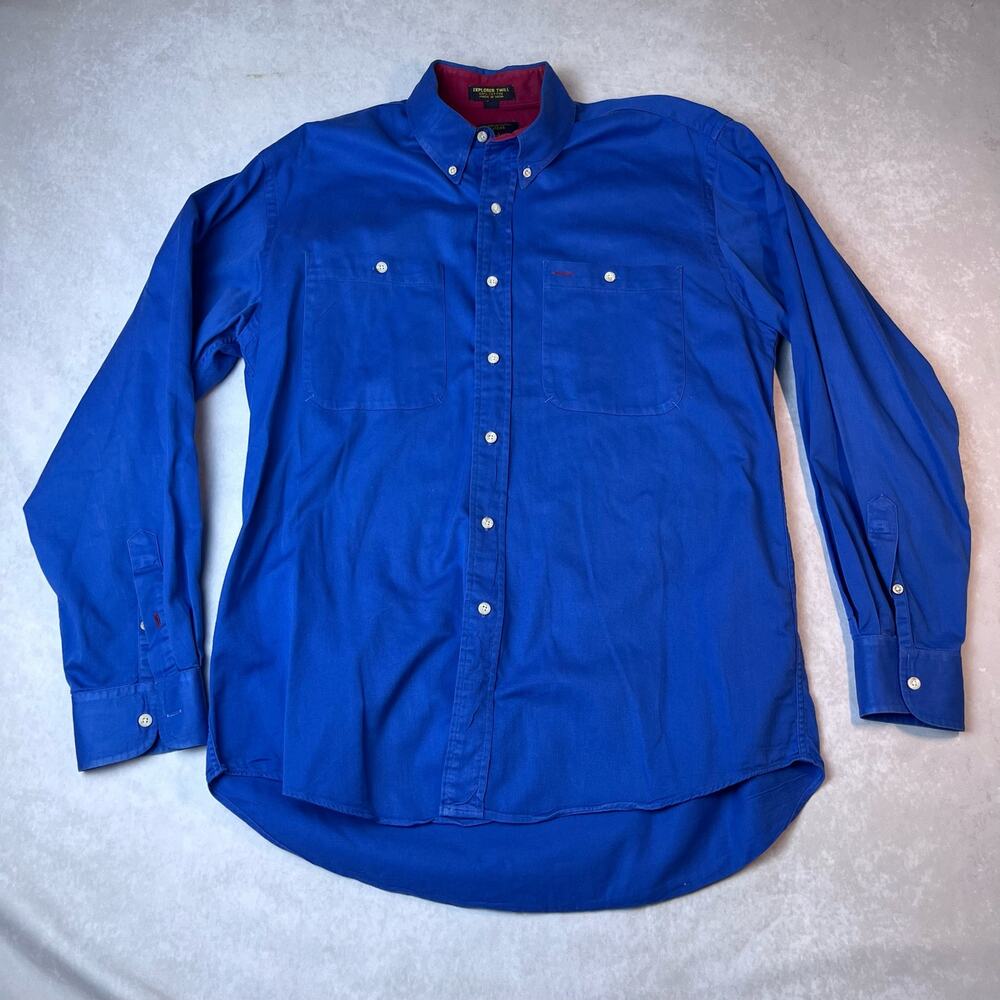 INTERNATIONAL WATERS Explorer Twill Mens XL Long Sleeve Button Up Shirt